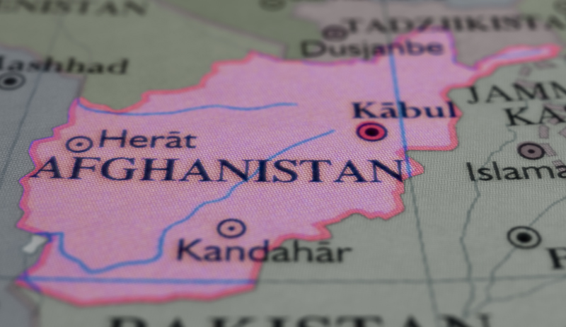 Kartbild över Afghanistan