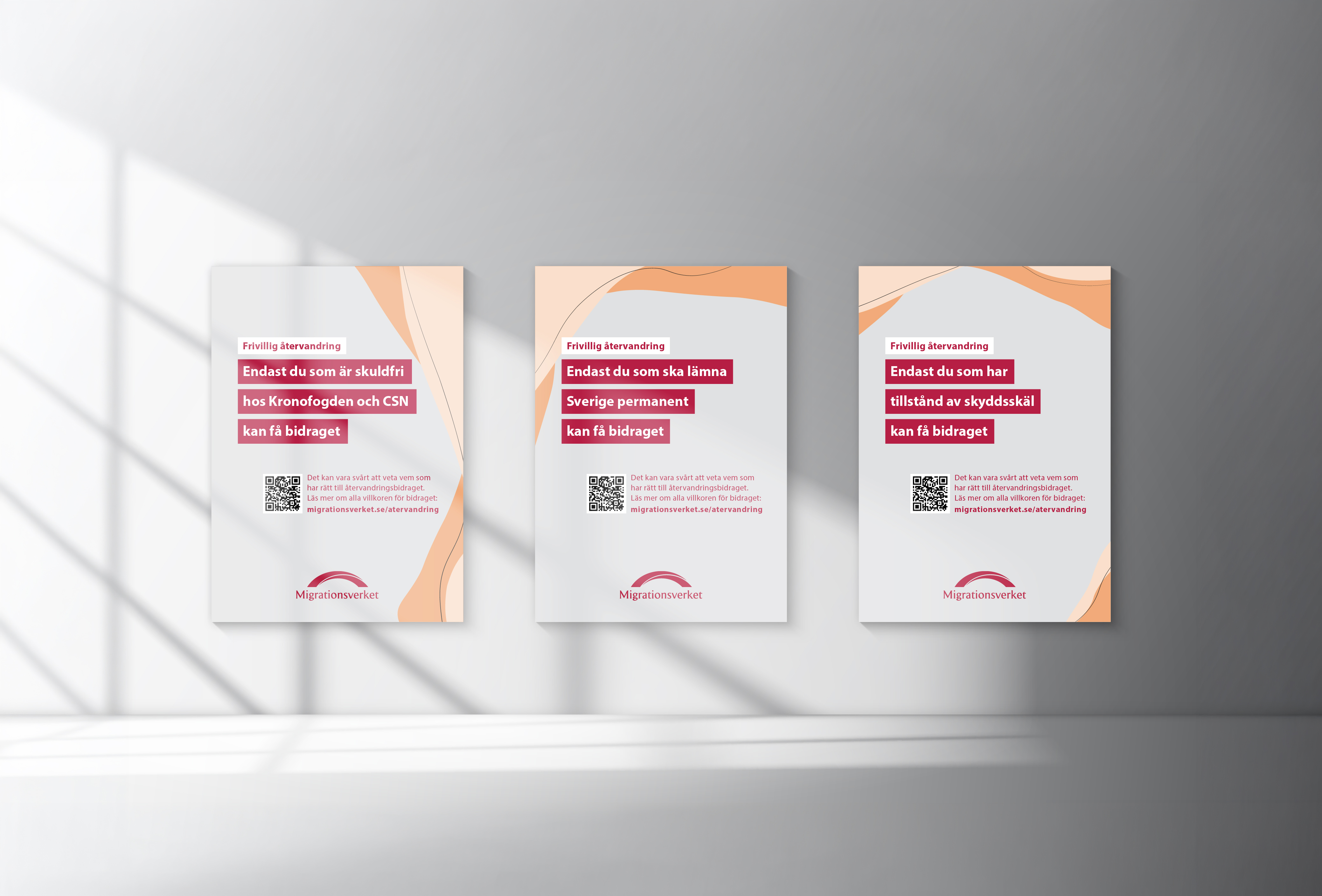 Three posters presenting information about voluntary repatriation.
